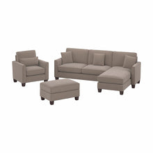 Load image into Gallery viewer, 102W Sectional Couch with Reversible Chaise Lounge, Accent Chair, and Ottoman
