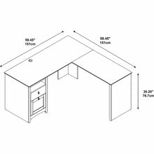 Load image into Gallery viewer, 60W L Shaped Desk with Drawers
