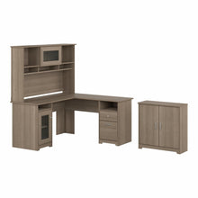 Load image into Gallery viewer, 60W L Shaped Computer Desk with Hutch and Small Storage Cabinet
