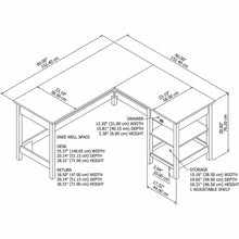 Load image into Gallery viewer, 60W L Shaped Computer Desk with Storage
