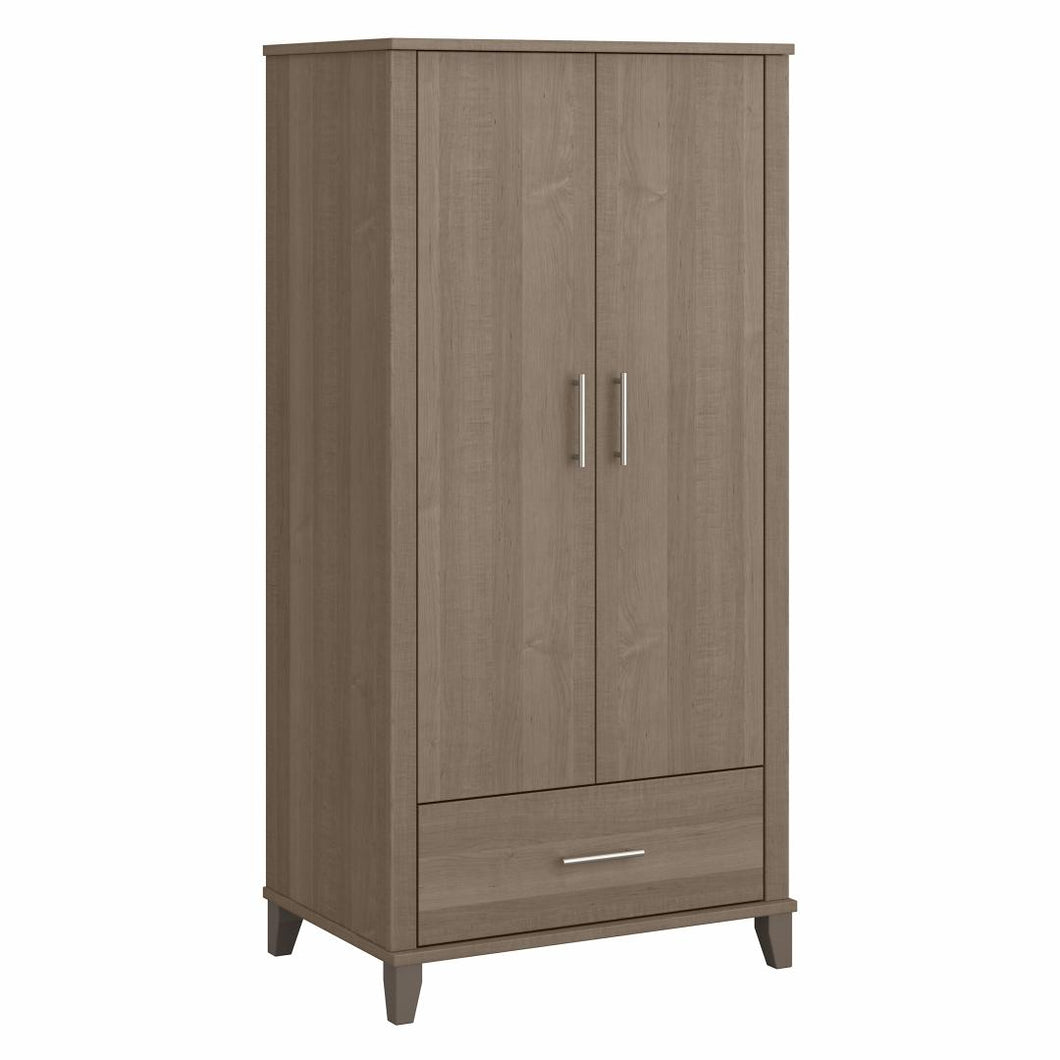Tall Storage Cabinet with Doors and Drawer