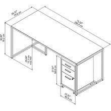 Load image into Gallery viewer, 72W Table Desk with 3 Drawer Mobile File Cabinet
