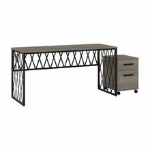 Load image into Gallery viewer, 60W Industrial Writing Desk with Mobile File Cabinet
