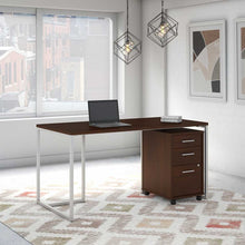 Load image into Gallery viewer, 60W Table Desk with 3 Drawer Mobile File Cabinet
