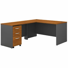 Load image into Gallery viewer, 60W L Shaped Desk with 3 Drawer Mobile File Cabinet
