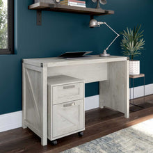 Load image into Gallery viewer, 48W Farmhouse Writing Desk with 2 Drawer Mobile File Cabinet
