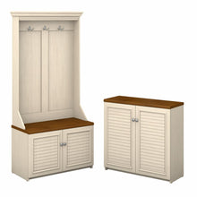 Load image into Gallery viewer, Hall Tree with Storage Bench and 2 Door Cabinet
