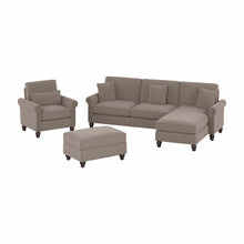Load image into Gallery viewer, 102W Sectional Couch with Reversible Chaise Lounge, Accent Chair, and Ottoman

