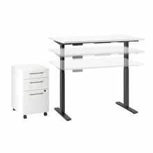 Load image into Gallery viewer, 48W x 30D Electric Height Adjustable Standing Desk with Storage

