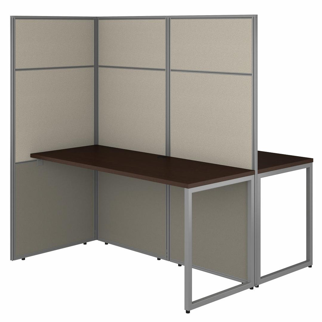 60W 2 Person Desk with 66H Cubicle Panel
