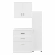 Load image into Gallery viewer, 3 Piece Modular Garage Storage Set with Floor and Wall Cabinets
