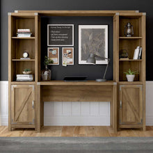 Load image into Gallery viewer, 48W Farmhouse Writing Desk with Bookshelves
