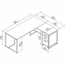 Load image into Gallery viewer, 72W L Shaped Desk with 30W Return and Mobile File Cabinet
