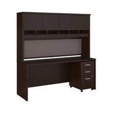 Load image into Gallery viewer, 72W x 24D Office Desk with Hutch and Mobile File Cabinet
