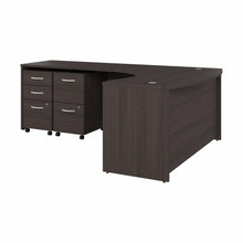 Load image into Gallery viewer, 60W x 43D Left Hand L-Bow Desk with Mobile File Cabinets
