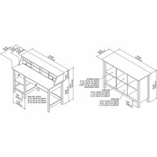 Load image into Gallery viewer, 54W Computer Desk with Shelves, Desktop Organizer and 6 Cube Bookcase
