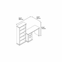 Load image into Gallery viewer, 50W Home Office Desk with 5 Shelf Bookcase
