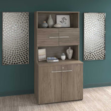 Load image into Gallery viewer, 36W Tall Storage Cabinet with Doors and Shelves
