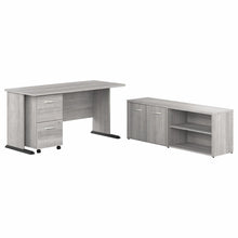 Load image into Gallery viewer, 60W Computer Desk with Mobile File Cabinet and Low Storage Cabinet
