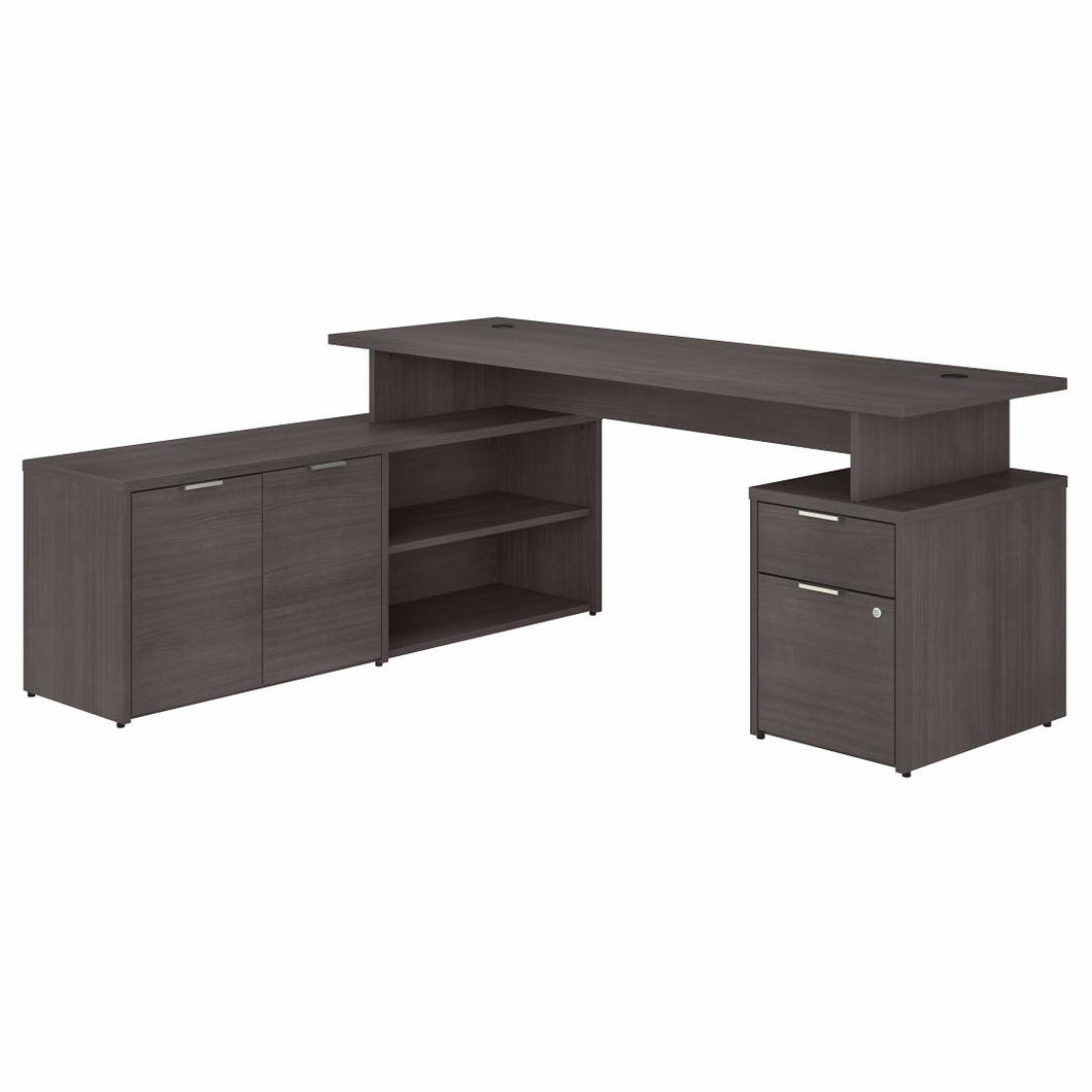 72W L Shaped Desk with Drawers
