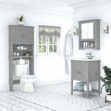 Load image into Gallery viewer, 24W Bathroom Vanity Sink with Mirror and Over Toilet Storage Cabinet
