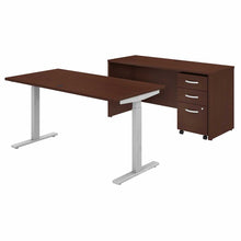 Load image into Gallery viewer, 60W Height Adjustable Standing Desk, Credenza and Mobile File Cabinet
