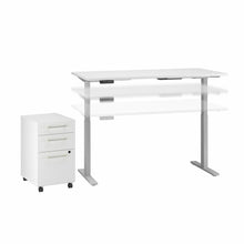 Load image into Gallery viewer, 72W x 30D Electric Height Adjustable Standing Desk with Storage
